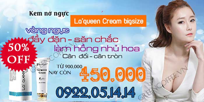 Kem nở ngưc La'queen Cream Bigsize giảm giá 50%